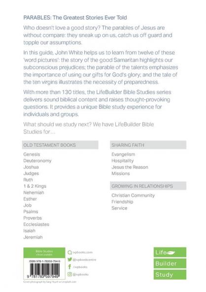 Parables (Lifebuilder Study Guides): The Greatest Stories Ever Told (Lifebuilder Bible Study Guides 184)
