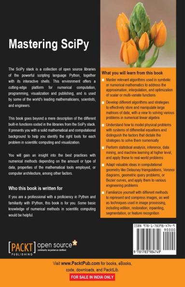 Mastering SciPy