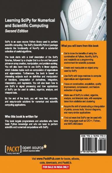 Learning SciPy for Numerical and Scientific Computing - Second Edition