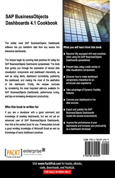 SAP BusinessObjects Dashboards 4.1 Cookbook
