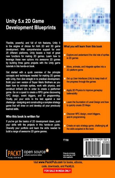 Unity 5.x 2D Game Development Blueprints