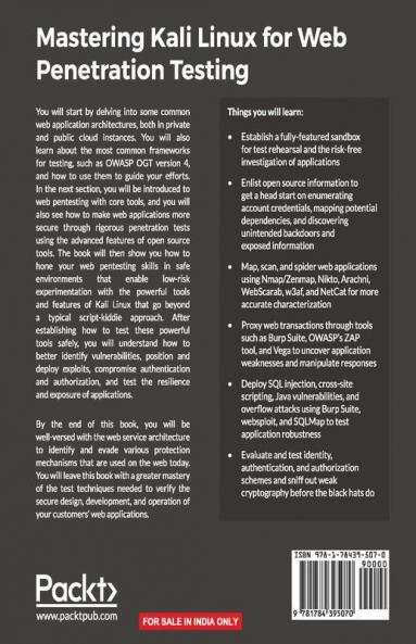 Mastering Kali Linux for Web Penetration Testing