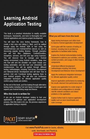 Learning Android Application Testing