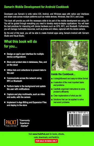 Xamarin Mobile Development for Android Cookbook