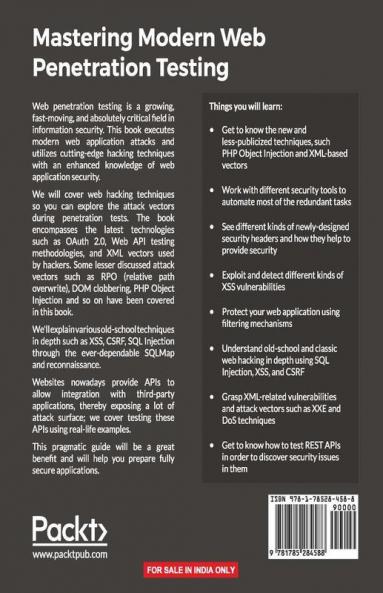 Mastering Modern Web Penetration Testing