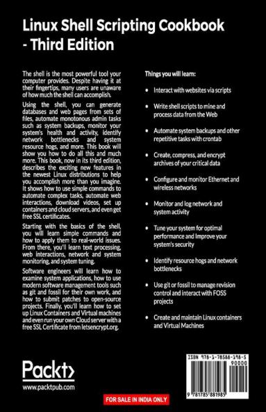 Linux Shell Scripting Cookbook Third Edition