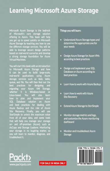 Learning Microsoft Azure Storage