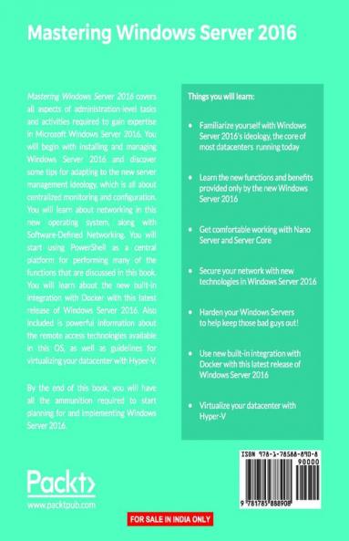 Mastering Windows Server 2016