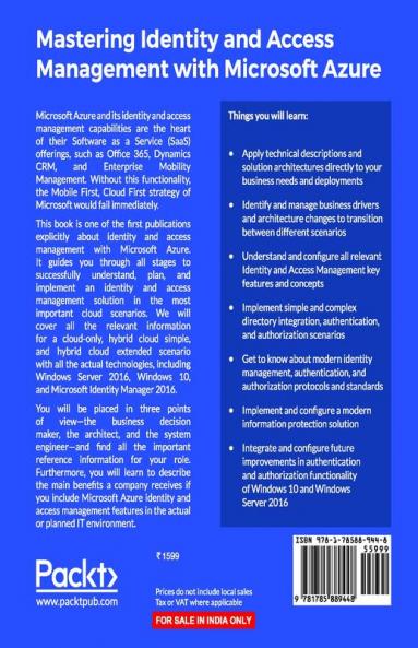 Mastering Identity and Access Management with Microsoft Azure