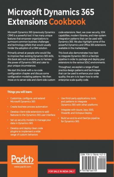 Microsoft Dynamics 365 Extensions Cookbook