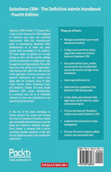 Salesforce CRM - The Definitive Admin Handbook - Fourth Edition