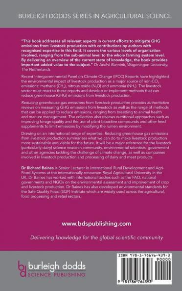 Reducing Greenhouse Gas Emissions from Livestock Production: 95 (Burleigh Dodds Series in Agricultural Science)