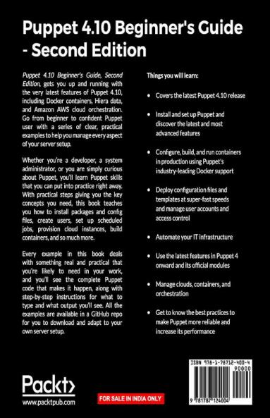 Puppet 4.10 Beginner's Guide Second Edition