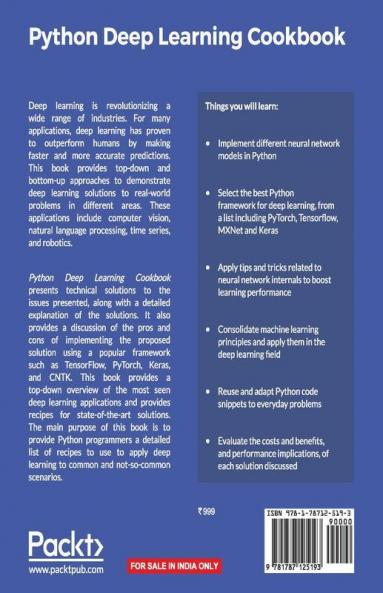 Python Deep Learning Cookbook