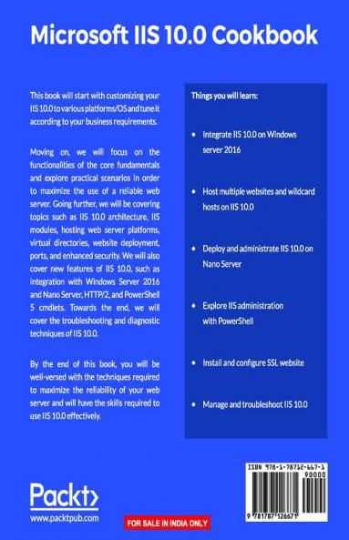 Microsoft IIS 10.0 Cookbook