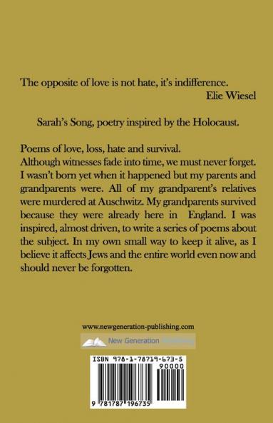 Sarah's Song: Poetry inspired by the Holocaust