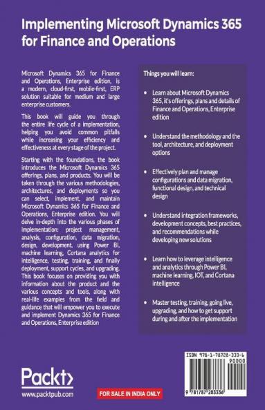 Implementing Microsoft Dynamics 365 for Finance and Operations