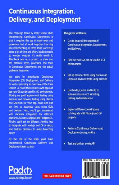 Continuous Integration Delivery and Deployment