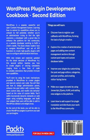 Wordpress Plugin Development Cookbook - Second Edition