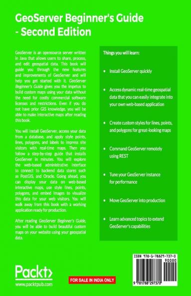 GeoServer Beginner's Guide.