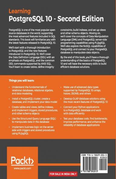 Learning PostgreSQL 10 - Second Edition