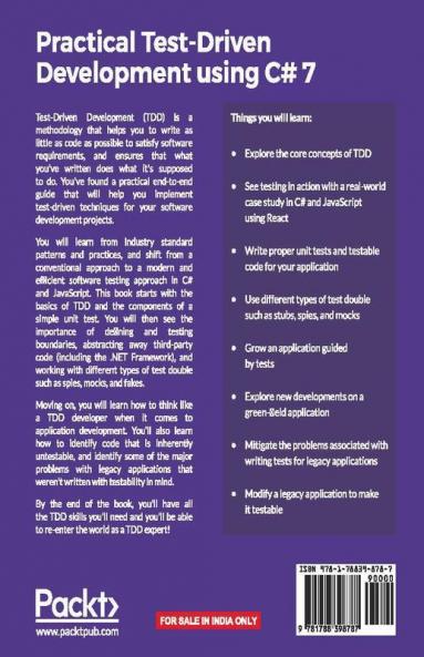 Practical Test-Driven Development using C# 7