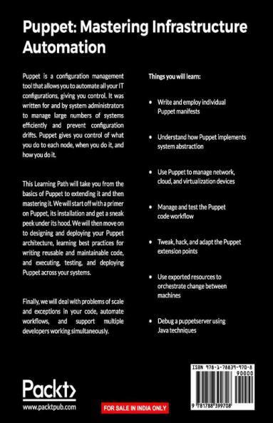 Puppet: Mastering Infrastructure Automation