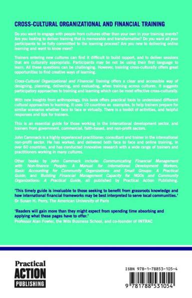 Cross-cultural Organizational and Financial Training