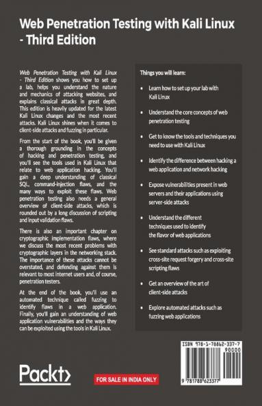 Web Penetration Testing with Kali Linux - Third Edition