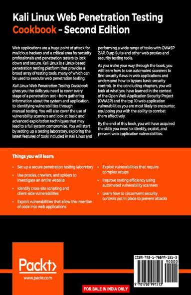 Kali Linux Web Penetration Testing Cookbook - Second Edition