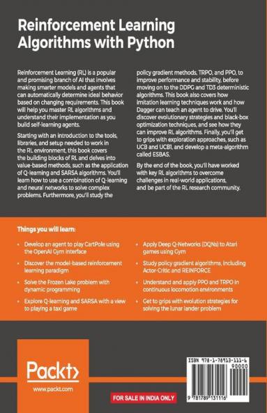 Reinforcement Learning Algorithms with Python