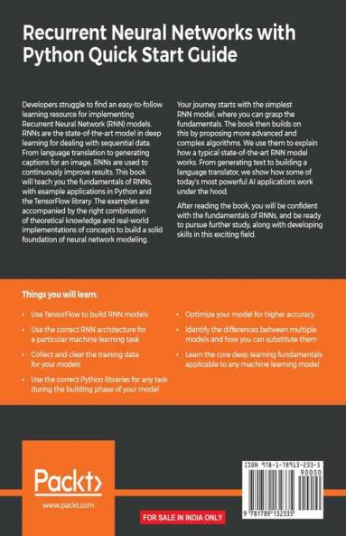 Recurrent Neural Networks with Python Quick Start Guide