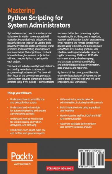 Mastering Python Scripting for System Administrators