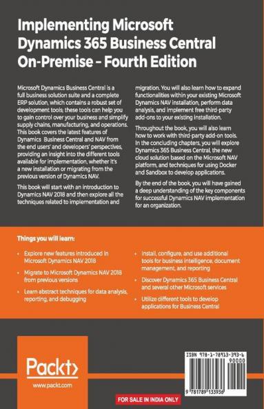 Implementing Microsoft Dynamics 365 Business Central On-Premise - Fourth Edition
