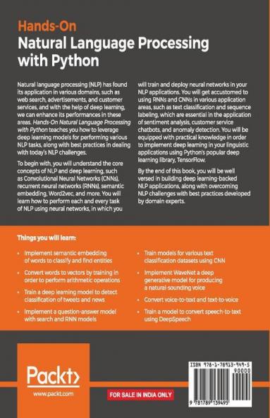 Hands-on Natural Language Processing with Python