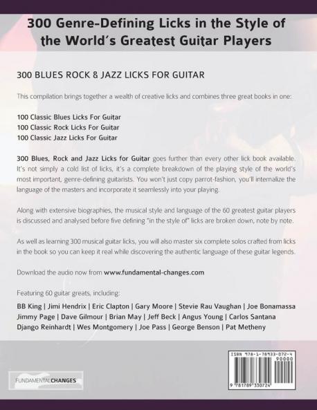 300 Blues Rock and Jazz Licks for Guitar