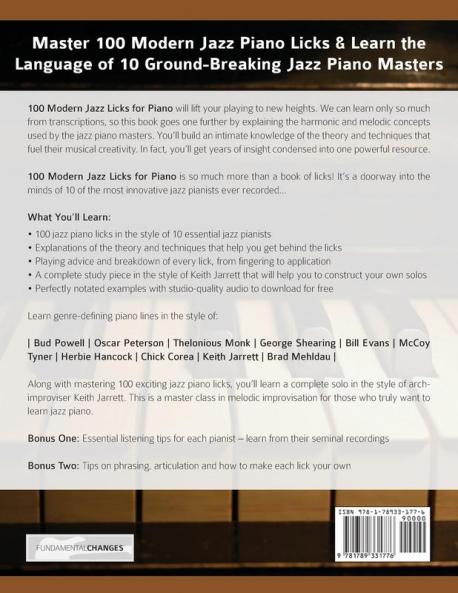 100 Modern Jazz Licks For Piano