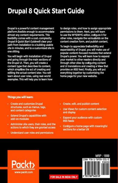 Drupal 8 Quick Start Guide