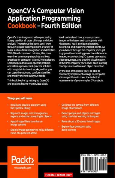 OpenCV 4 Computer Vision Application Programming Cookbook