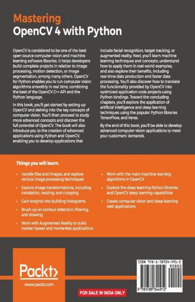 Mastering OpenCV 4 with Python