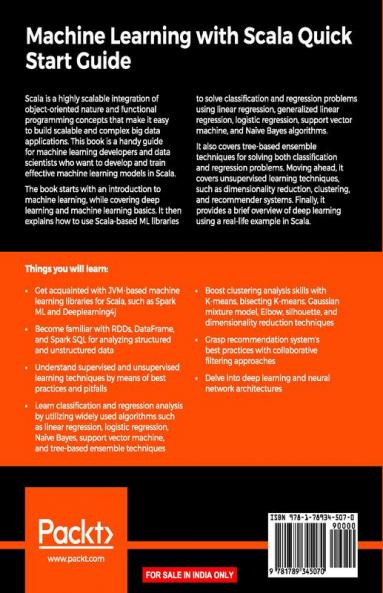 Machine Learning with Scala Quick Start Guide