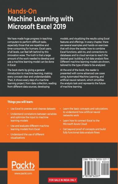 Hands-On Machine Learning with Microsoft Excel 2019