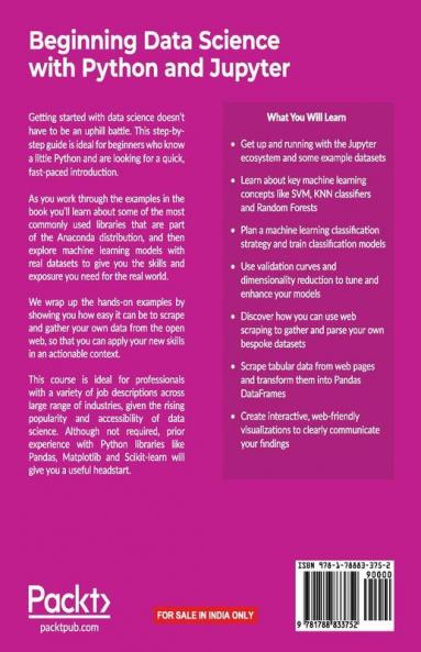 Beginning Data Analysis with Python And Jupyter