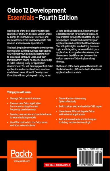 Odoo 12 Development Essentials - Fourth Edition