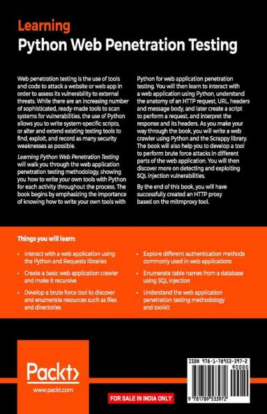 Learning Python Web Penetration Testing