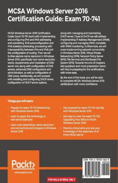 MCSA Windows Server 2016 Certification Guide