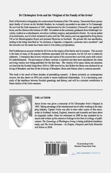 Dr Christopher Irvin and his 'Original of the Family of the Irvins'