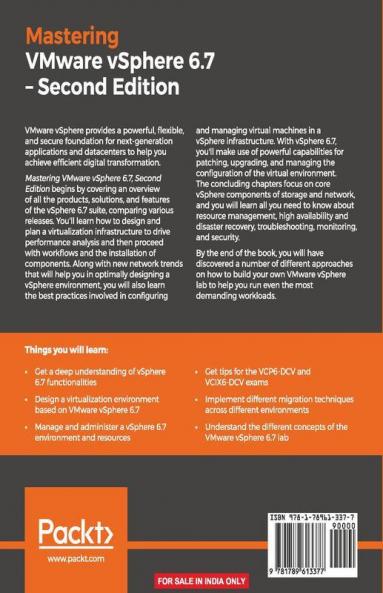 Mastering VMware vSphere 6.7 -Second Edition