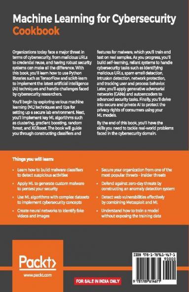 Machine Learning for Cybersecurity Cookbook