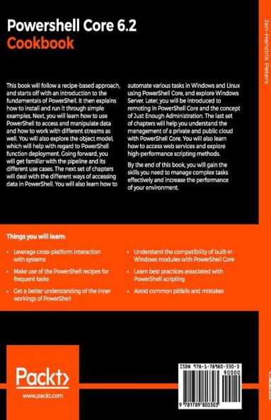 Powershell Core 6.2 Cookbook